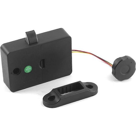 Serrure de tiroir intelligente à empreinte digitale, serrure électronique sans clé à induction - Noire - (1/5)