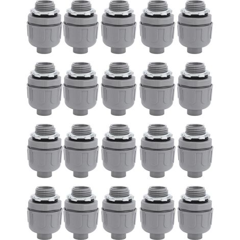 20-teiliges Set Nylon-6-in-1/2-Zoll-NPT-Flüssigkeitsdicht-Rohrverschraubungen, stoß- und flüssigkeitsbeständig für sichere Elektroinstallationen (1/5)