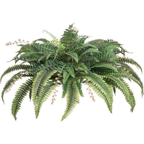 À suspendre ou à poser, fougère artificielle de Boston 95-105 cm avec pot, 80 feuilles, déco intérieure extérieure (1/5)