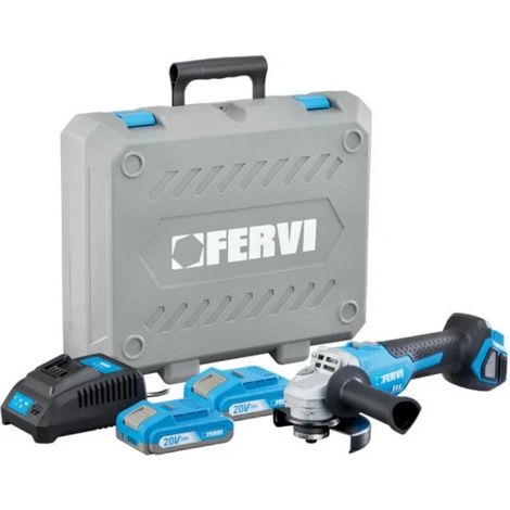 Fervi FB20AG3AB-22B Meuleuse d'angle sans fil et sans balais 125 mm 20 V