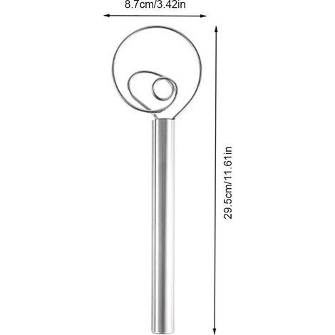 bâtonnet mélangeur à farine en acier inoxydable à spirale (1/5)