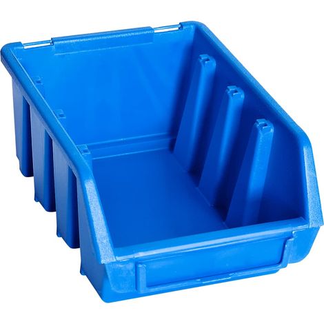 Bacs de rangement empilables 20 pcs bleu plastique (1/4)