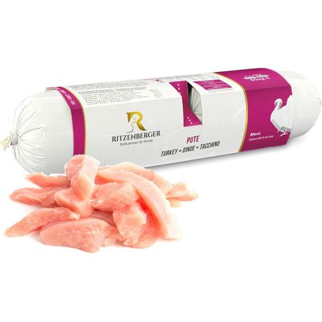 Tacchino con patate dolci, zucca e zucchine  doppi panini (2x400g)  cibo umido per cani  Ritzenberger (1/3)