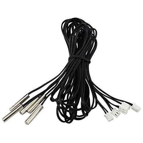 Set of 5 NTC 10 K 3950 Ohm 1 m digital and waterproof thermal probes (1/3)
