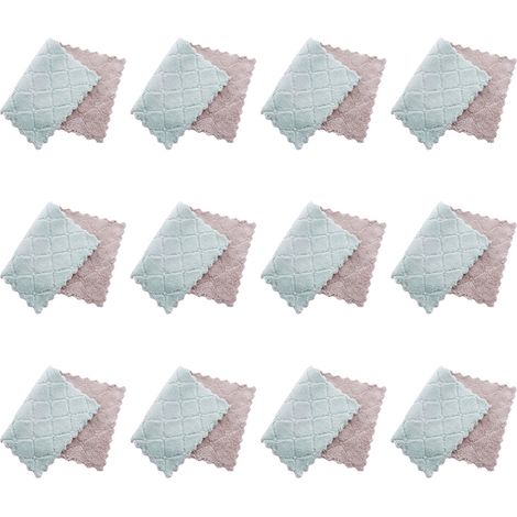 Chiffon De Cuisine - Microfibre Velours Corail - 40 x 70 cm - Absorbant Rapide Séchage - Lavable Machine - Usage Multifonctionnel - Lot De 12 (1/5)