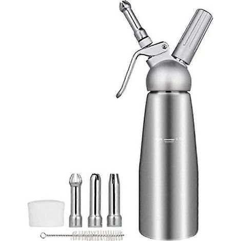 500-ml-Sahnespender aus Edelstahl, Sahnekännchen, Schlagsahne mit Aluminiumgehäuse (1/4)