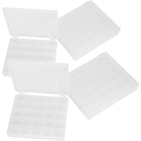 Boîte de rangement pour bobines de fil 4 pièces, 25/36 alvéoles, casier transparent en plastique, accessoires de couture pour la maison (1/5)