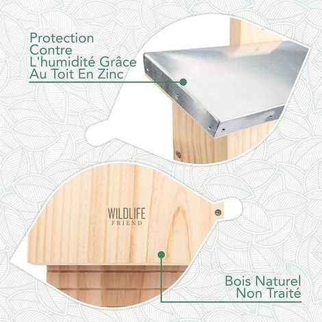 Bat Box Metal Roof - Pine Wood Weatherproof (1/3)