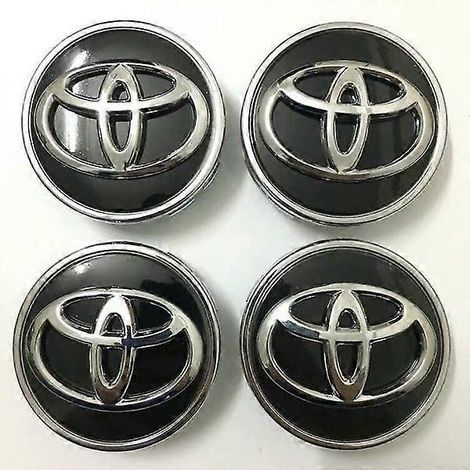 Cache-moyeu central de roue Toyota 4 62 mm avec logo noir (1/5)