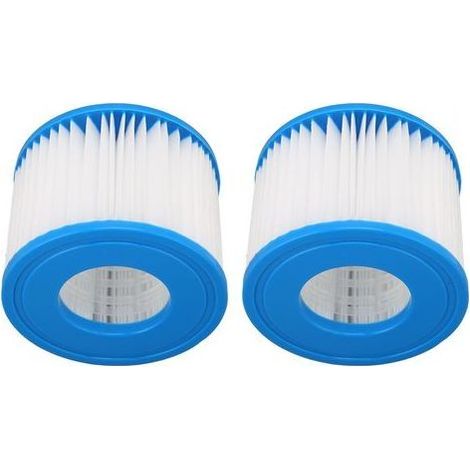 Lot de 2 cartouches filtrantes pour pompe de piscine gonflable enfant, remplace Bestway type VI (boîte carton, 2 unités) (1/5)