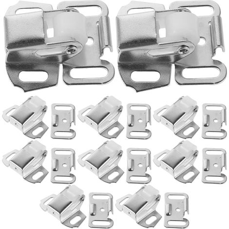 Kit de remplacement loquet boîte aux lettres en métal, 10 pièces, finition zinc argenté, résistant (1/5)