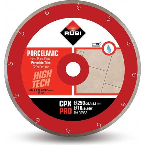 Rubi J-SLOT CPX 250 PRO - Disco de diamante para gres porcelánico (250 mm)