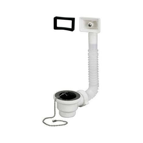 PILETTA LAVELLO INOX + TROPPO PIENO - PP 11/2M + TAPPO- 5 pezzi