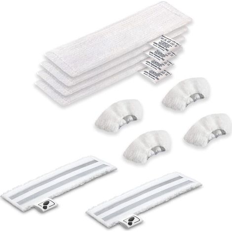 Zubehörset: Reinigungstücher für Kärcher Easyfix SC2 SC3 SC4 SC5 Dampfreiniger - Mikrofaserhauben (1/4)