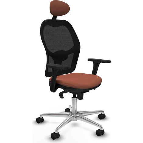 piqueras-y-crespo Jorquera Sedia da ufficio ergonomica marrone (1/3)