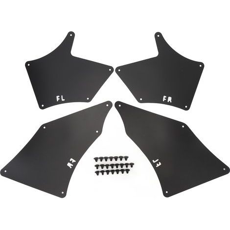 Ensemble de 4 bavettes de protection avec clips pour roues avant gauche et droite, compatibles avec Tacoma 2005 à 2020, couleur noire. (1/5)