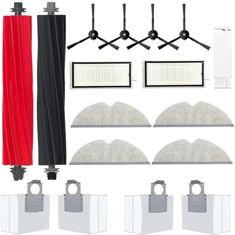 Piezas de repuesto FOREHILL para aspiradoras robóticas Roborock Q5 Pro+/Q8 Max+ (Plus) (1 cepillo principal, 4 cepillos laterales, 3 filtros) (1/5)