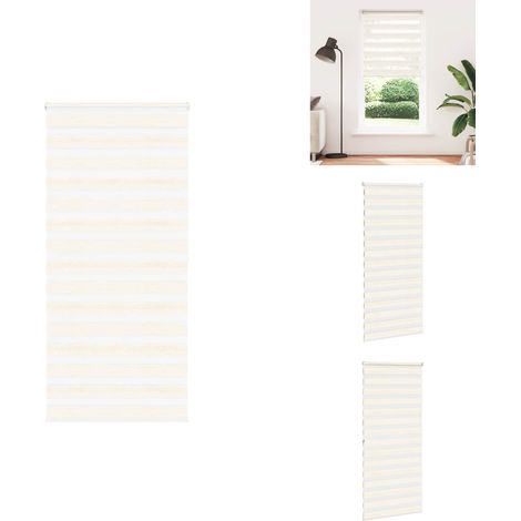 Zebrarollo Marmorbeige 100x200 cm Stoffbreite 95,9 cm Polyester - Zebra-Jalousie - Zebra-Jalousien - Zebra-Rollo - Doppelrollo (1/5)