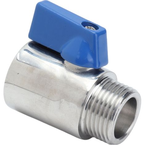 Mini válvula de bola de 5/8 de pulgada fabricada en acero inoxidable 304, mini válvula de bola higiénica (rosca interna/externa) para sistemas de dispensación de cerveza artesanal. (1/5)