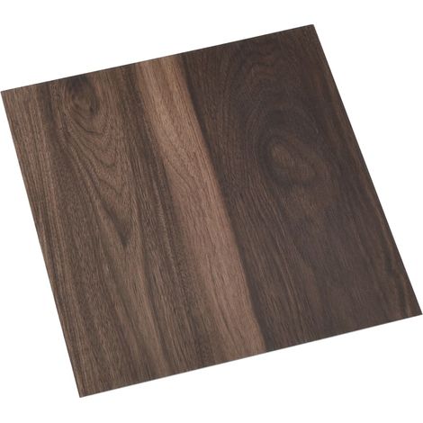 Dalles de plancher autoadhésives 55pcs PVC 5,11 m² marron foncé vidaXL
