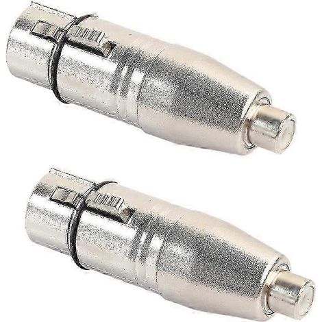 Deux adaptateurs XLR vers RCA, adaptateur RCA femelle vers XLR femelle version 0704 (1/5)