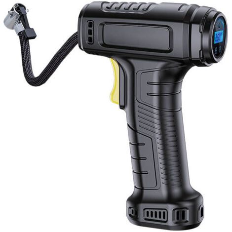Gonfleur de pneus de Voiture sans Fil, 12 V 150 PSI gonfleur électrique, gonfleur de pneus à arrêt Automatique avec lumières LED et 4 Buses pour Voitures, Motos et vélos, Ballons (1/5)