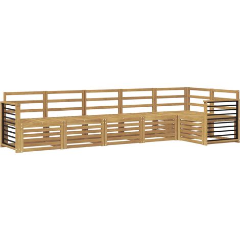 Set di divani da esterno 6 pz 6-Posti Bianco vidaXL (1/5)