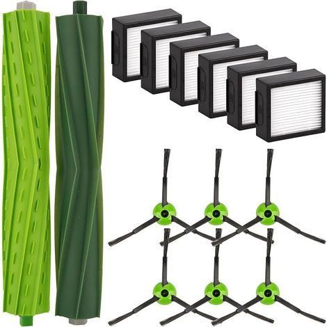 (14 Pieces) Combo j7 Replacement Parts Compatible with iRobot Roomba Robot Vacuum Cleaner Combo j7, Combo j7+, Combo j9+, Combo 10 Max, 2 Roller Brushes, 6 Hepa Filters, 6 Side Brushes (1/5)