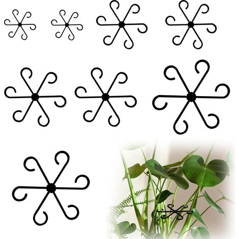 8 Pièces Supports Tiges Plantes, Support Plante Grimpante, Grimpantes Plantes d'Intérieur Supports, Attache Plante Grimpante, Alocasia Monstera Prend en Charge, Crochets de Fixation Clips (1/5)