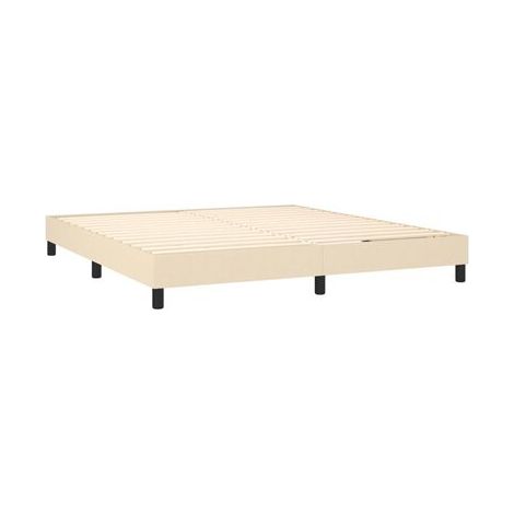 Sommier champignon avec matelas LED, couleur crème, 160 × 200 cm, tissu, tissu doux et respirant, éclairage led d’ambiance, pour chambre, confort quotidien, assemblage rapide (1/5)