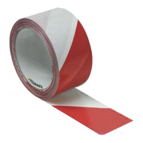 JOUANEL - Ruban de signalisation rouge et blanc, 50 mm x 100 M - Réf: RS-100