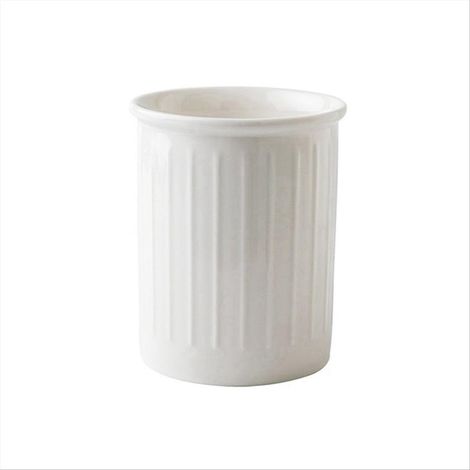Keramik-Bestecktopf, Aufbewahrungstopf für Löffel und Gabeln, Innendekoration, eleganter Behälter für Küche und Tisch, Unikat, handgefertigte Ausführung. (1/5)