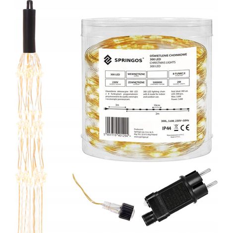LUCI DI NATALE A FILO 5m GIRLANDA TENDA IP44
