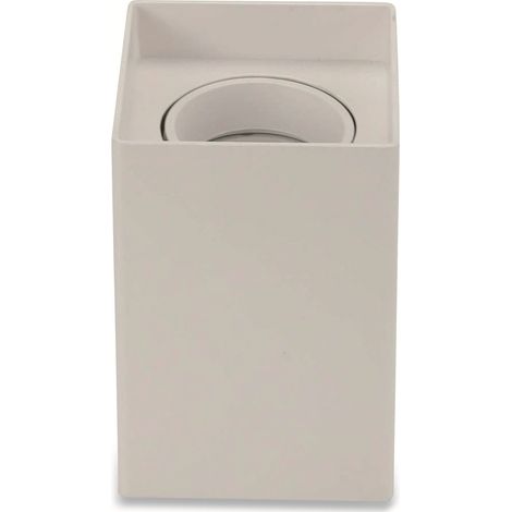 OPTONICA Spot de plafond 2003 230 V, GU10-/MR16, carré, orientable à 45°, blanc
