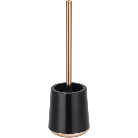 Brosse wc avec support LENA Noir et cuivré MSV (1/3)