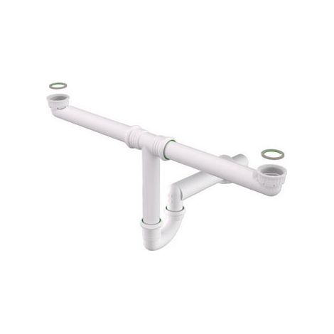 Sifone Scarico per Lavelli Cucina Ring One a Due Vasche Bonom 11 x 2 x 50