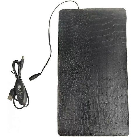 USB Leather Anti-Scratch animal Heating coussin pour Reptiles et Turtles réglable 3-Level température, résistant 33x18CM (1/5)