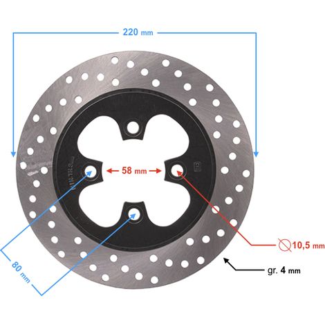 Disque de frein arrière pour Classic 125 à injection. (1/3)
