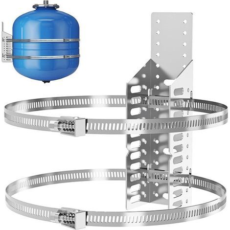 Wall-mounted tank bracket, thermal tank bracket, 7.87 x 5.12 inches, heavy-duty extension pole brackets for nitrogen and propane tanks, suitable for poles (1/5)