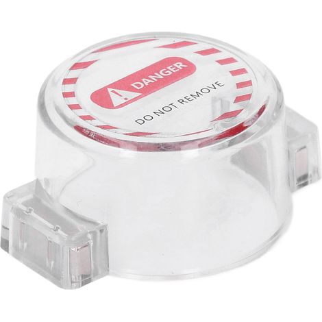 Coffret de protection interrupteur bouton poussoir arrêt d'urgence PC aimanté transparent rond cache sécurité industriel (1/5)