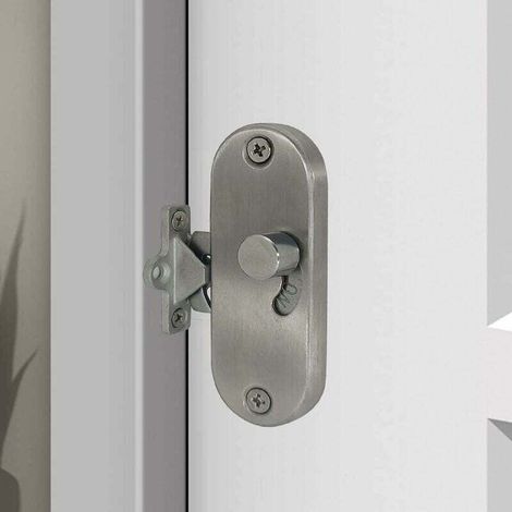Serrure de porte coulissante à 90° à angle droit avec boucle de verrouillage de porte coulissante et verrou de porte de grange, (1/5)