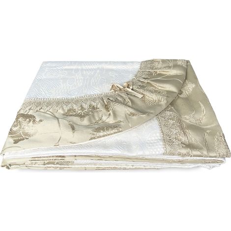 COPRILETTO CON con bordo in RASO ORO matrimoniale IDEA SPOSA (1/5)