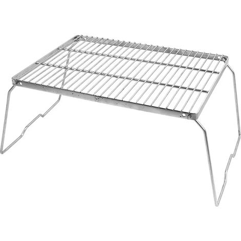 Support pour réchaud de camping en acier inoxydable, grille pliable idéale pour cuisiner, pique-niquer et voyager. Accessoires de randonnée pour réchauds portables. (1/4)