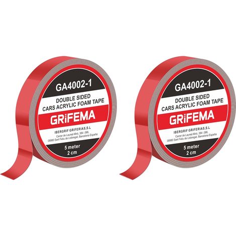 GA4002-1, Ruban Adhésif Double Face Super Résistant, Double Face Imperméable Extra Fort, Adapté aux Bureaux, Maisons, Réparations Automobiles (Lot de 2) (1/5)