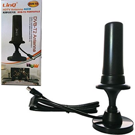 Antenne Tv Dvb-t2 46 Dbi Portable Pour Voiture Camping-car Suv Avec Aimant Pour Extérieur (1/2)
