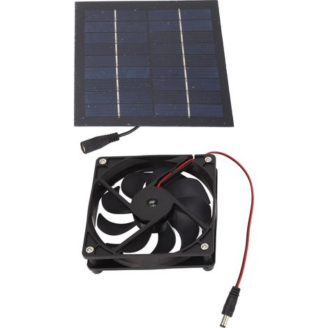 Kit de ventilateur solaire portable 50 W pour serres, abris de jardin, poulaillers, niches pour animaux, extracteur d'air de fenêtre (1/5)