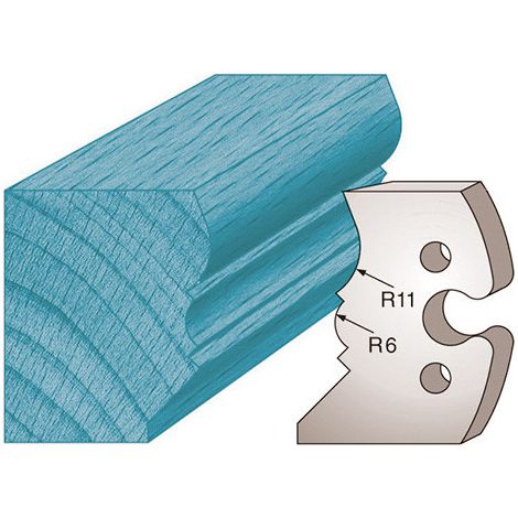 Diamwood Jeu de 2 fers profilés Ht. 50 x 5,5 mm mouchette de corniche M241 - Acier SP - Épaisseur 5,5 mm - Entraxe des trous 24 mm - Compatible avec CMT LEMAN KITY (1/2)