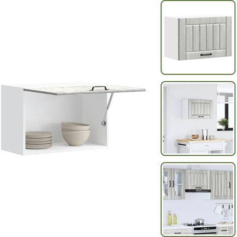 Armadio in truciolato - vidaXL Pensile da Cucina Lucca Grigio Sonoma in Legno Multistrato - Armadio grigio sonoma