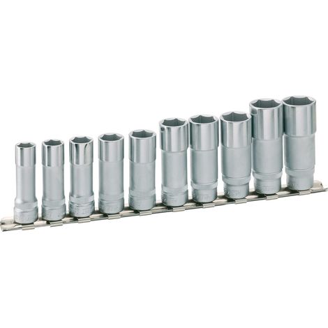 HAZET Steckschlüssel-Satz (6kt.) 880LG/10H Vierkant hohl 10 mm (3/8 Zoll) Au (1/2)