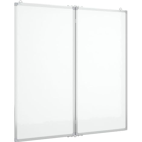 Lavagna magnetica pannello di scrittura per scuola casa ufficio pieghevole 80 x 80 x 1,7 cm alluminio 020045532